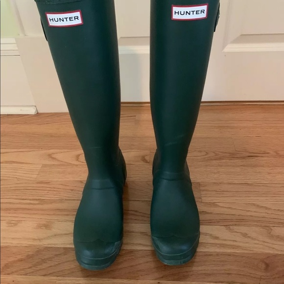 Hunter Shoes - Hunter Rain Boots- tall, green